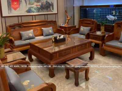 Bộ Ghế Quốc Sắc Thiên Hương 12 Món Gỗ Hương - Mông Tàu Víp