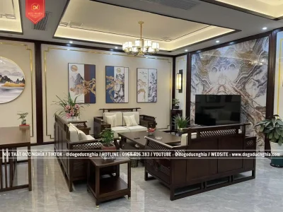 Sofa Gỗ Hiện Đại - Mộng Gỗ Lối Tàu Bền Đẹp